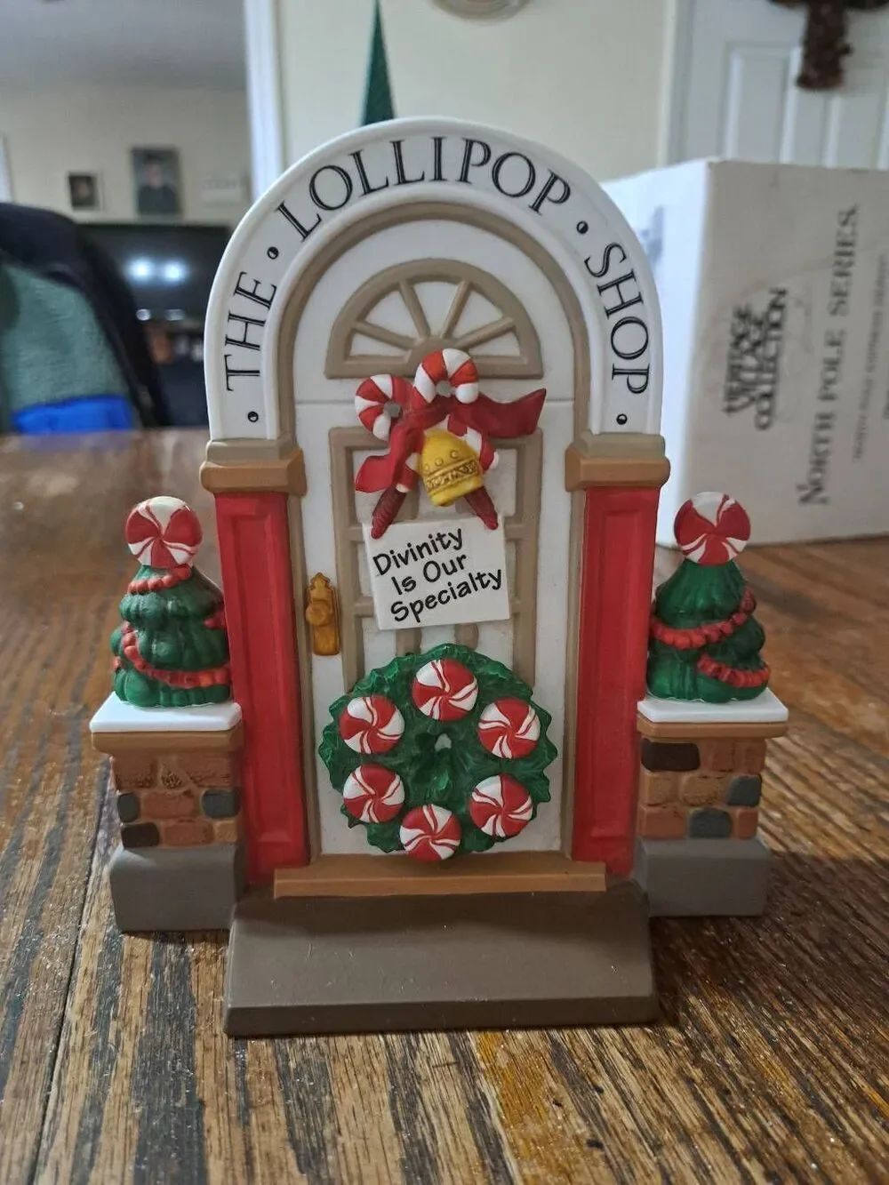 Vintage Dept 56 Merry Maker Lollipop Shop Entrance Handpainted Christmas Village